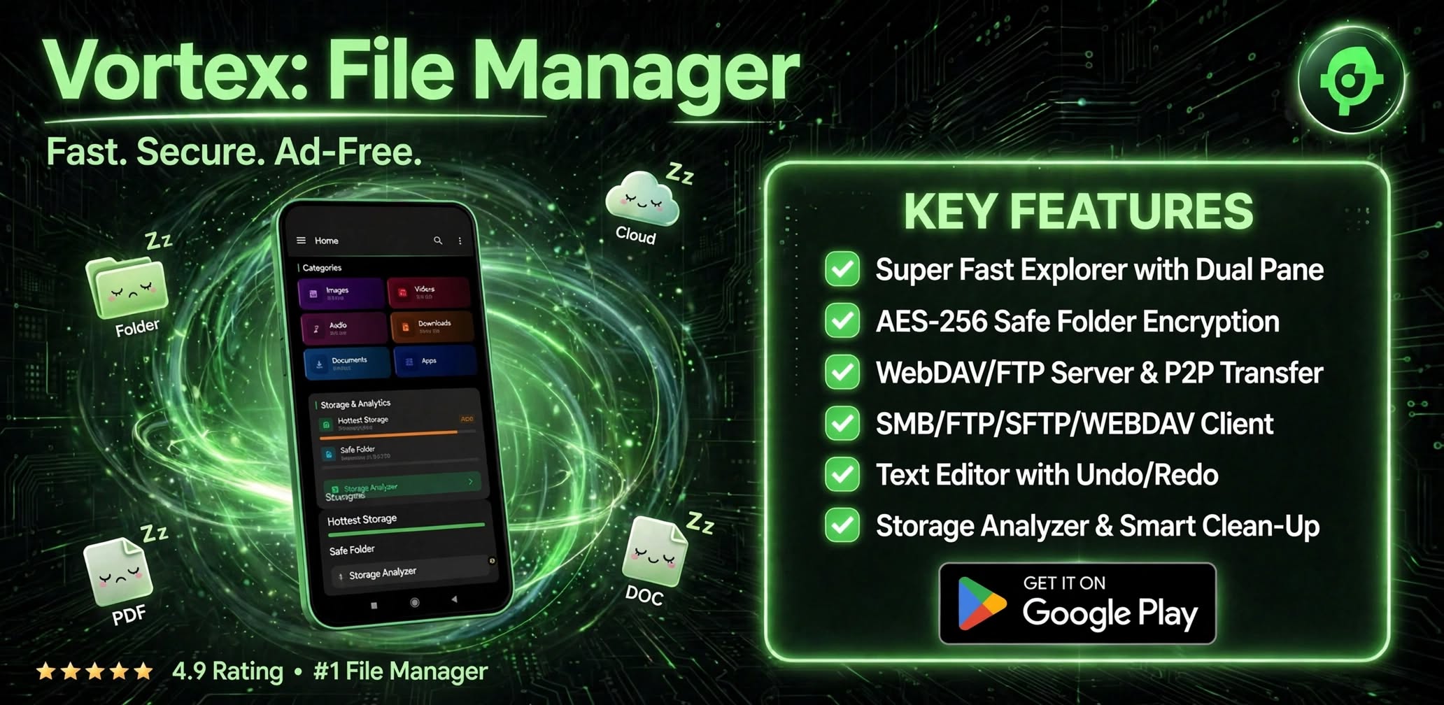 Vortex File Manager Landscape Showcase Banner - Ilham Sugiri