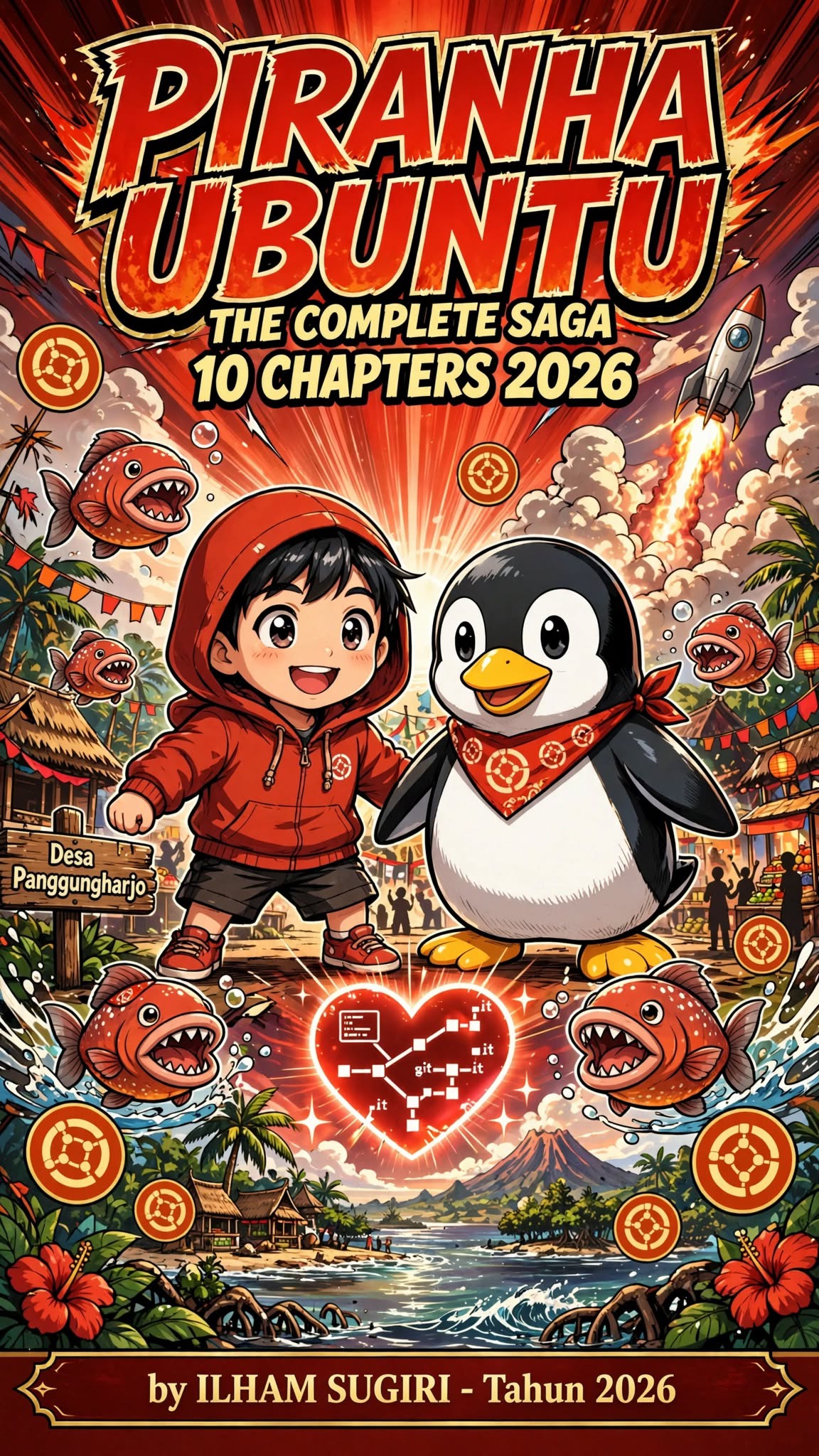 Poster Piranha Ubuntu The Complete Saga - Karya Ilham Sugiri